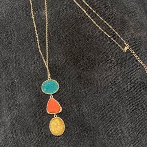 Three tone rock necklace